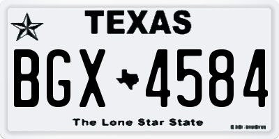 TX license plate BGX4584