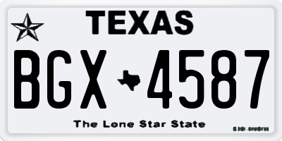 TX license plate BGX4587