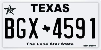 TX license plate BGX4591