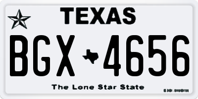 TX license plate BGX4656