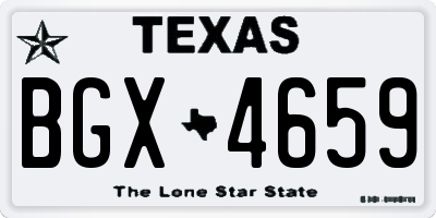 TX license plate BGX4659