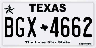 TX license plate BGX4662