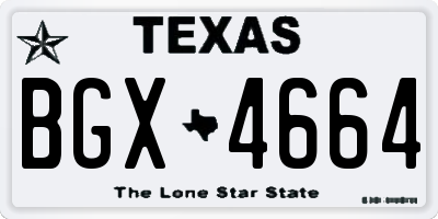 TX license plate BGX4664
