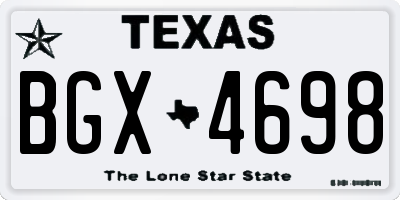 TX license plate BGX4698