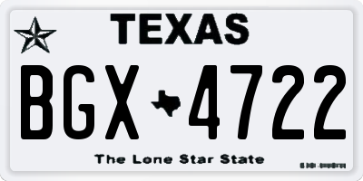 TX license plate BGX4722