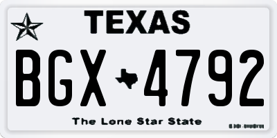 TX license plate BGX4792