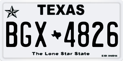 TX license plate BGX4826
