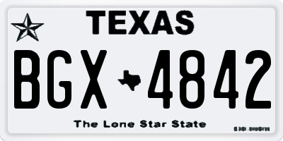 TX license plate BGX4842