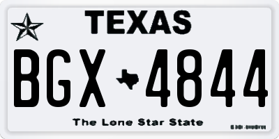 TX license plate BGX4844