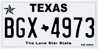 TX license plate BGX4973