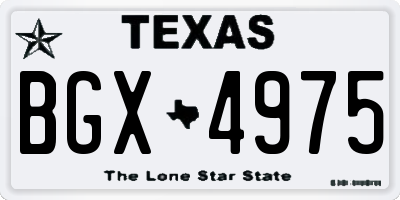 TX license plate BGX4975