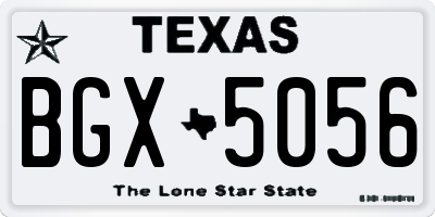 TX license plate BGX5056