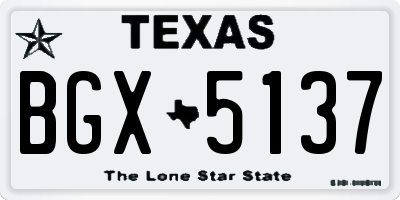 TX license plate BGX5137
