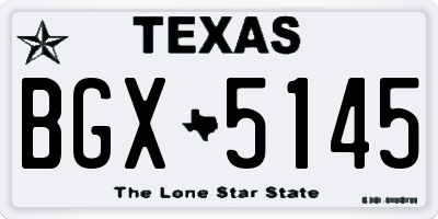 TX license plate BGX5145