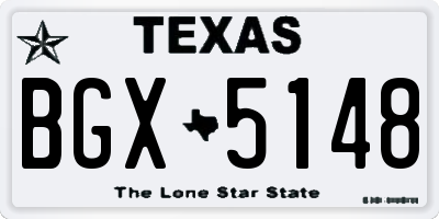 TX license plate BGX5148