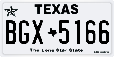 TX license plate BGX5166