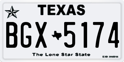TX license plate BGX5174