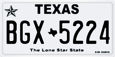 TX license plate BGX5224