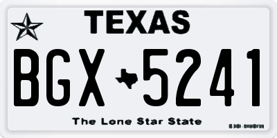 TX license plate BGX5241