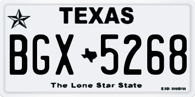 TX license plate BGX5268