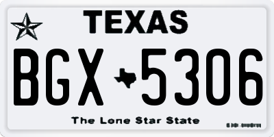 TX license plate BGX5306