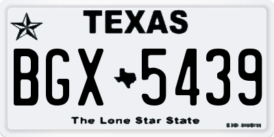 TX license plate BGX5439