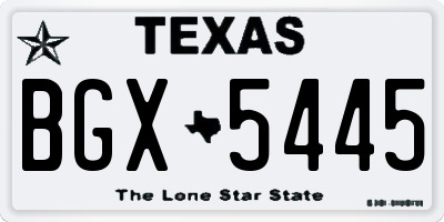 TX license plate BGX5445