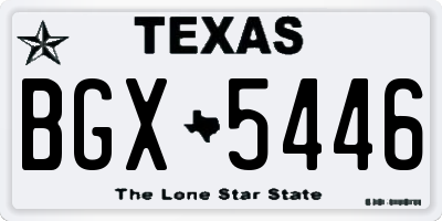 TX license plate BGX5446