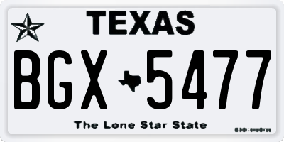 TX license plate BGX5477