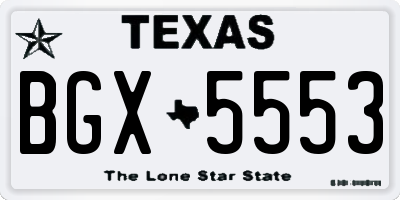 TX license plate BGX5553