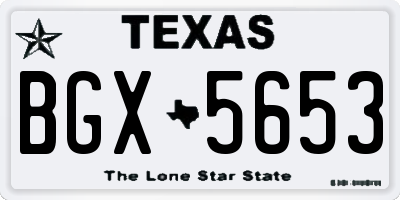 TX license plate BGX5653
