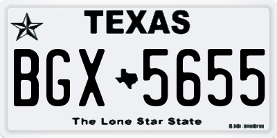 TX license plate BGX5655