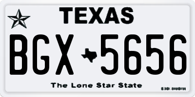 TX license plate BGX5656