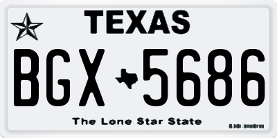 TX license plate BGX5686