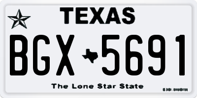 TX license plate BGX5691