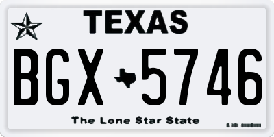 TX license plate BGX5746