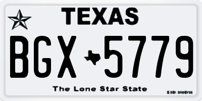 TX license plate BGX5779