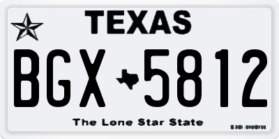TX license plate BGX5812