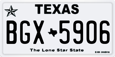 TX license plate BGX5906
