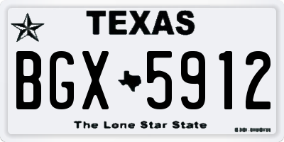 TX license plate BGX5912