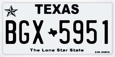 TX license plate BGX5951