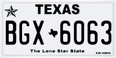 TX license plate BGX6063