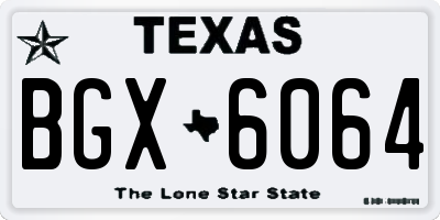 TX license plate BGX6064
