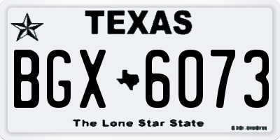 TX license plate BGX6073