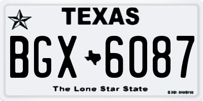 TX license plate BGX6087