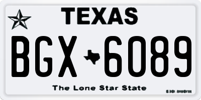 TX license plate BGX6089