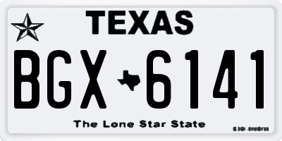 TX license plate BGX6141