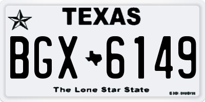 TX license plate BGX6149