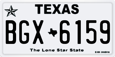 TX license plate BGX6159