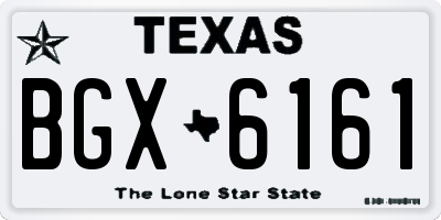 TX license plate BGX6161